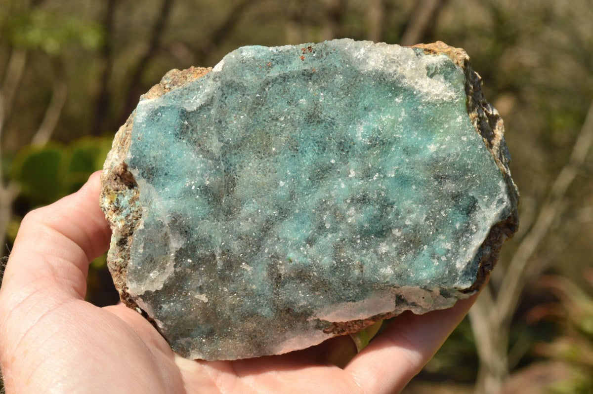 Natural Drusy Chrysocolla Dolomite Specimens x 2 From Likasi, Congo - TopRock