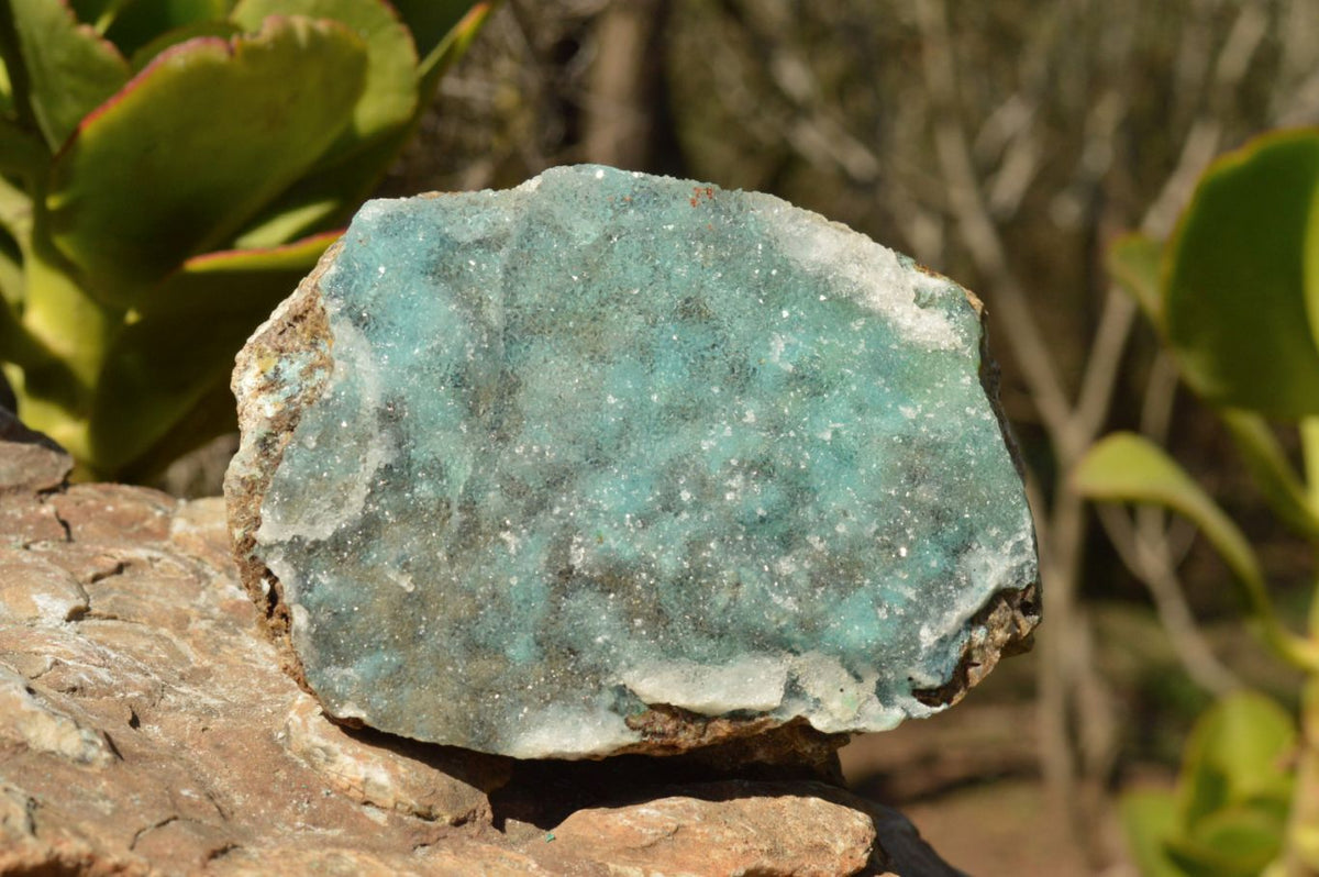 Natural Drusy Chrysocolla Dolomite Specimens x 2 From Likasi, Congo - TopRock