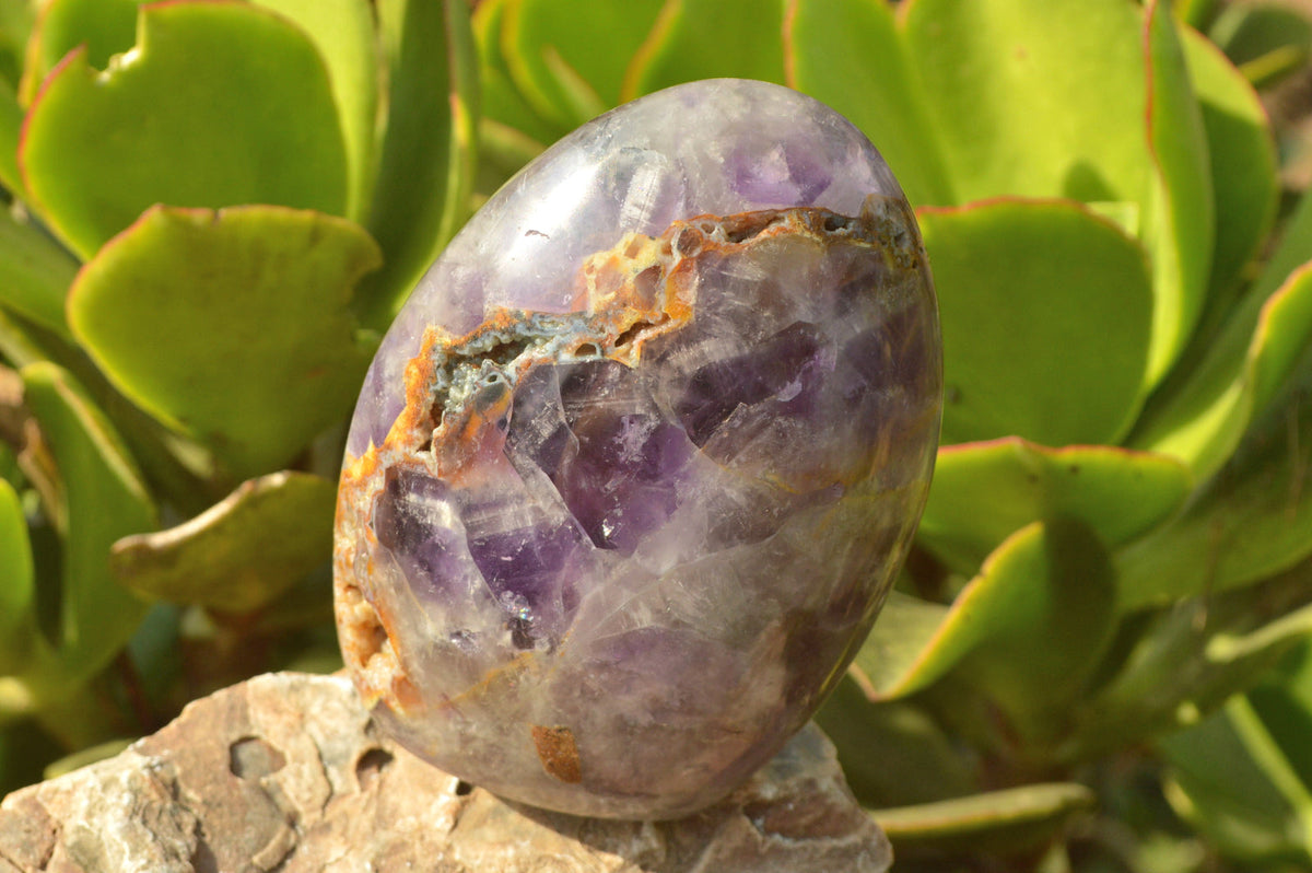 Polished Flower Dream Amethyst Standing Free Forms x 3 From Madagascar - TopRock