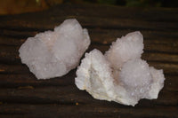 Natural Pale Lilac Spirit Quartz Clusters x 12 From Boekenhouthoek, South Africa - Toprock Gemstones and Minerals