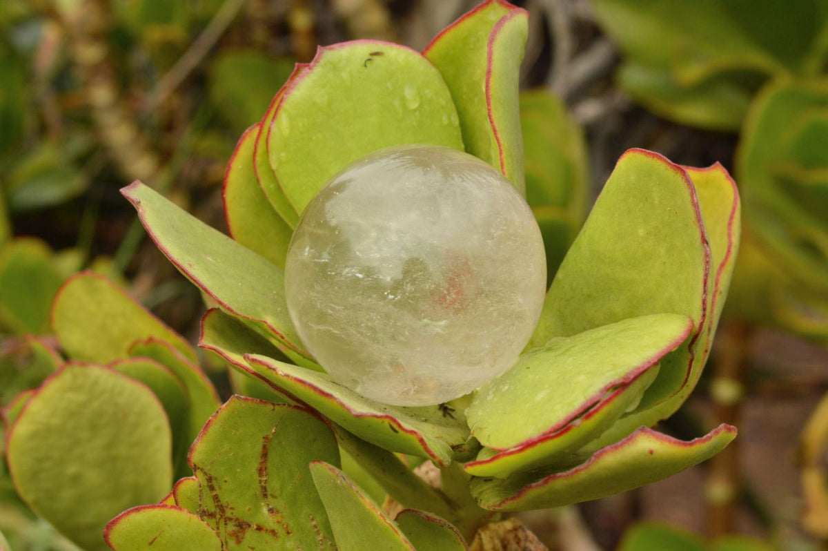 Polished Clear Quartz Crystal Balls / Spheres x 4 From Madagascar - TopRock