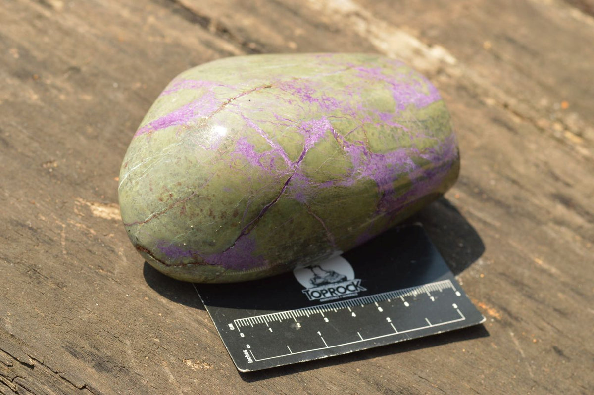 Polished Purple Stichtite & Green Serpentine (Atlantisite) Standing Free Forms x 3 From Barberton, South Africa - TopRock