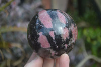 Polished Rhodonite Spheres x 2 From Ambindavato, Madagascar - Toprock Gemstones and Minerals