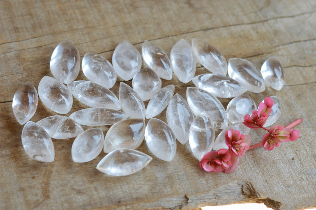Polished Semi Optic Quartz Angel Tears x 35 From Madagascar - TopRock