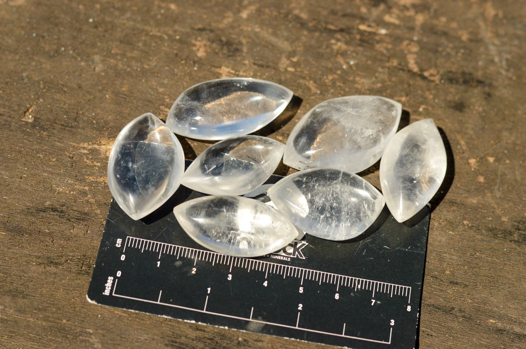 Polished Semi Optic Quartz Angel Tears x 35 From Madagascar - TopRock