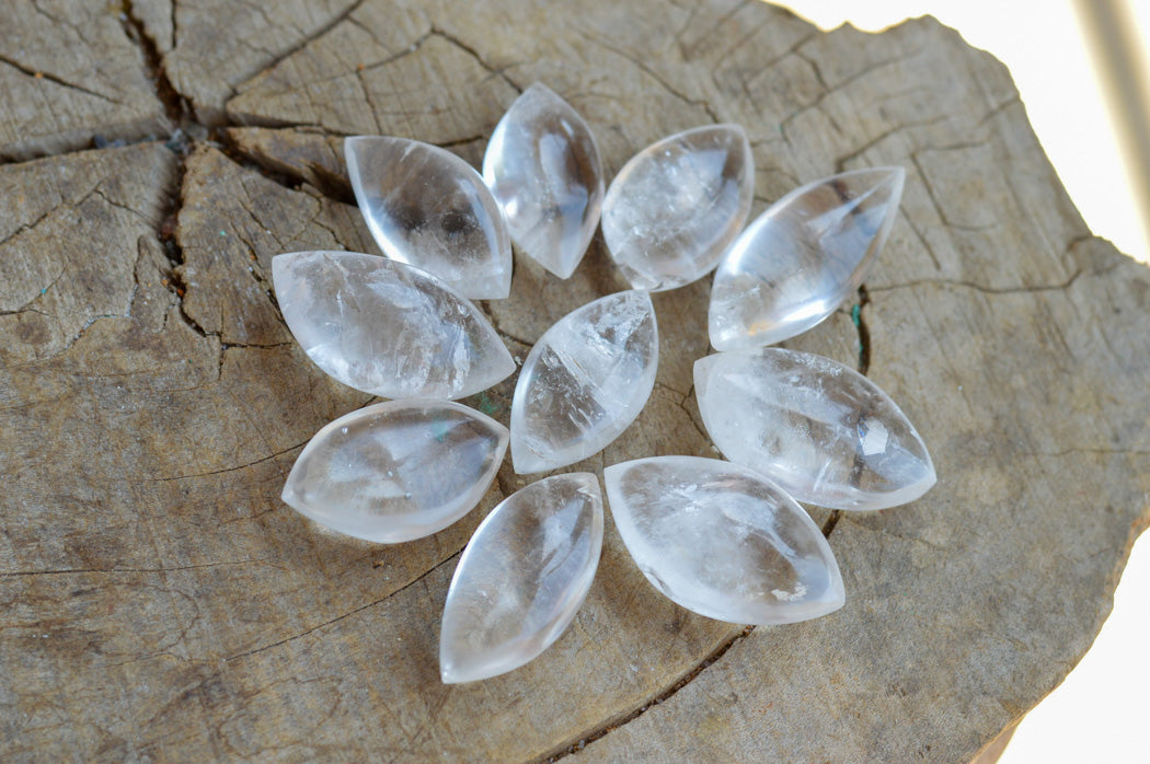Polished Semi Optic Quartz Angel Tears x 35 From Madagascar - TopRock