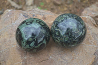 Polished Stromatolite / Kambamba Jasper Spheres  x 3 From Madagascar - Toprock Gemstones and Minerals