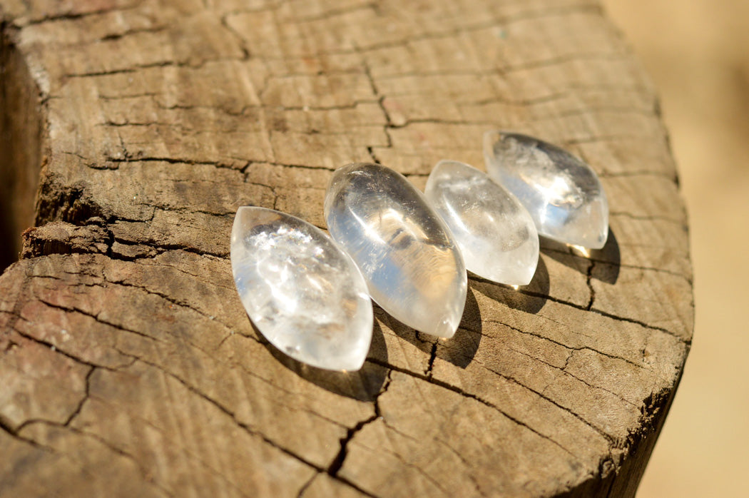 Polished Semi Optic Quartz Angel Tears x 35 From Madagascar - TopRock