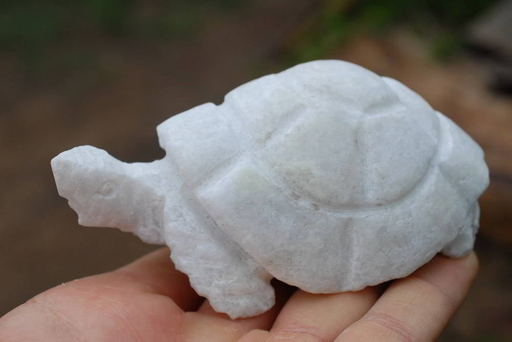 Polished Hand Carved Marble Tortoises x 4 From Zimbabwe - TopRock