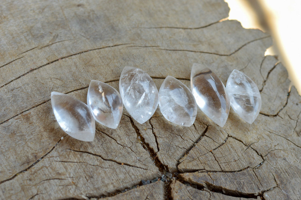 Polished Semi Optic Quartz Angel Tears x 35 From Madagascar - TopRock