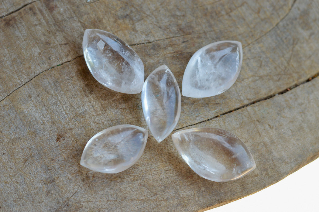 Polished Semi Optic Quartz Angel Tears x 35 From Madagascar - TopRock