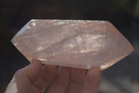 Polished Gemmy Double Terminated Rose Quartz Points x 4 From Ambatondrazaka, Madagascar - Toprock Gemstones and Minerals