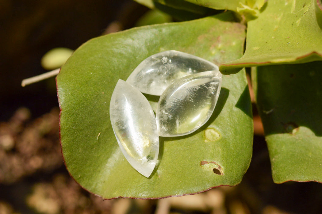 Polished Semi Optic Quartz Angel Tears x 35 From Madagascar - TopRock