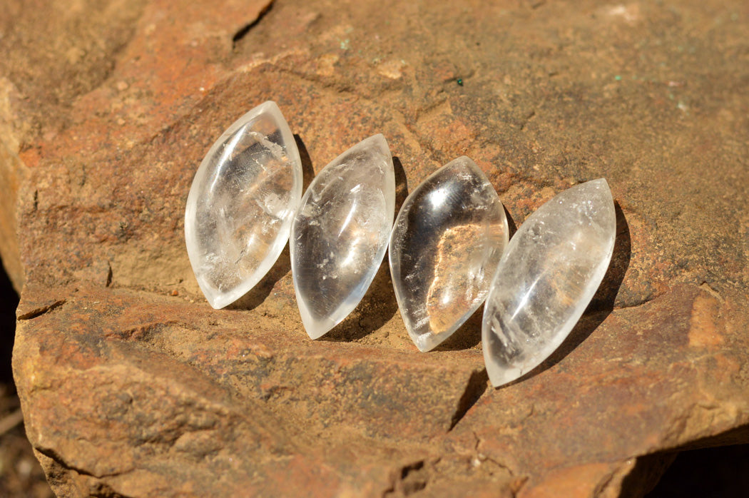 Polished Semi Optic Quartz Angel Tears x 35 From Madagascar - TopRock