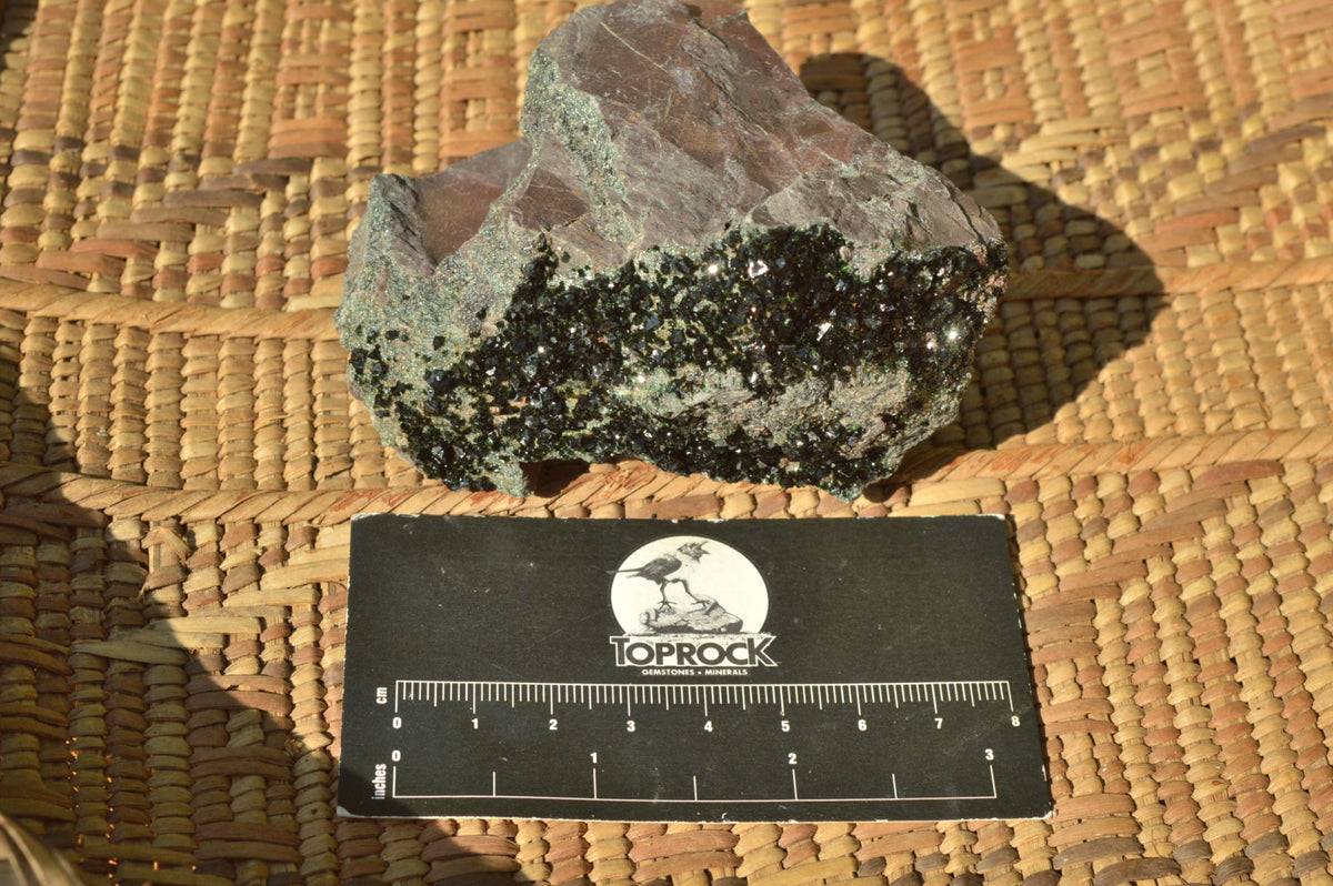 Natural Rare Copper Phosphate Libethenite On Dolomite Clusters x 3 From Shituru, Congo - TopRock