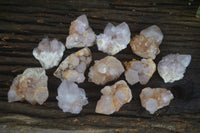 Natural Small Spirit Ametrine Quartz Clusters  x 12 From Boekenhouthoek, South Africa - Toprock Gemstones and Minerals