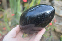 Polished Schorl Black Tourmaline Standing Free Form x 1 From Madagascar - Toprock Gemstones and Minerals