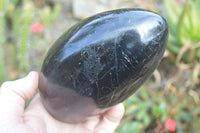Polished Schorl Black Tourmaline Standing Free Form x 1 From Madagascar - Toprock Gemstones and Minerals