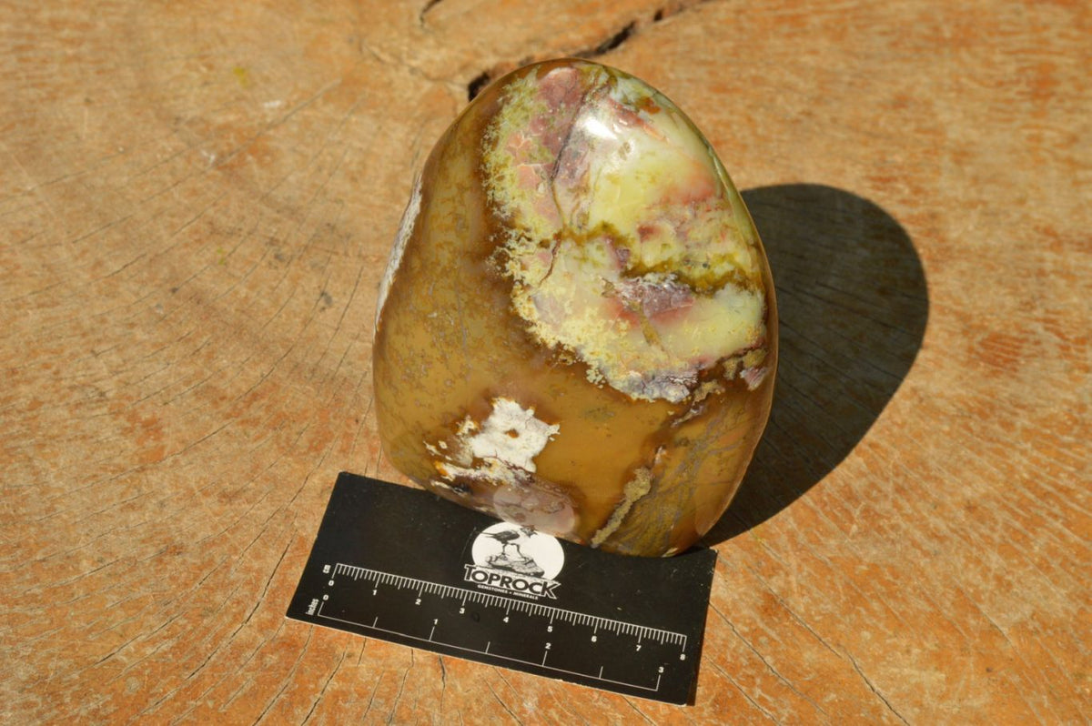 Polished Lovely Pair Of Green Opal Standing Free Forms x 2 From Antsirabe, Madagascar - TopRock