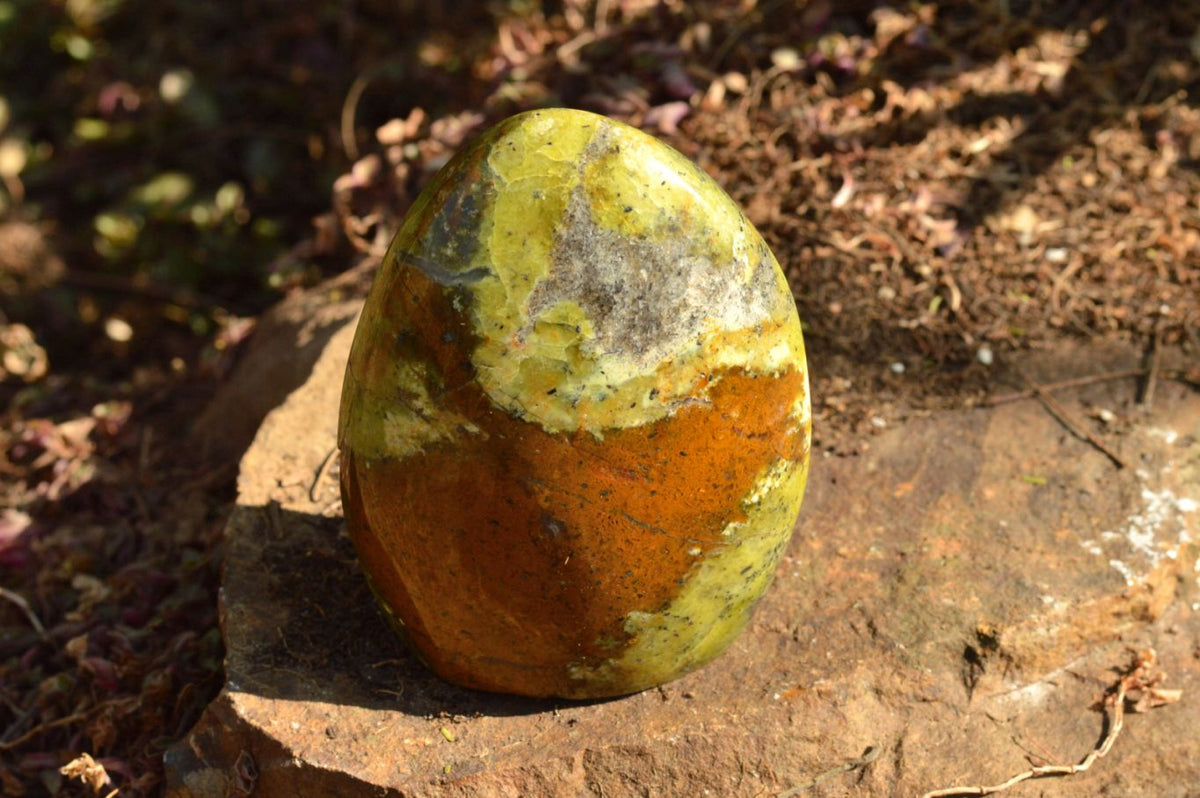 Polished Lovely Pair Of Green Opal Standing Free Forms x 2 From Antsirabe, Madagascar - TopRock