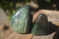 Polished Fluorescent Ruby Corundum In Chrome Verdite Free Forms x 4 From Zimbabwe - Toprock Gemstones and Minerals