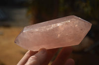 Polished Gemmy Double Terminated Rose Quartz Points x 4 From Ambatondrazaka, Madagascar - Toprock Gemstones and Minerals