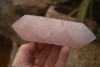 Polished Gemmy Double Terminated Rose Quartz Points x 4 From Ambatondrazaka, Madagascar - Toprock Gemstones and Minerals