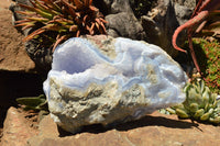 Natural Blue Lace Agate Geode Specimens  x 2 From Nsanje, Malawi - TopRock