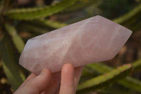 Polished Gemmy Double Terminated Rose Quartz Points x 4 From Ambatondrazaka, Madagascar - Toprock Gemstones and Minerals