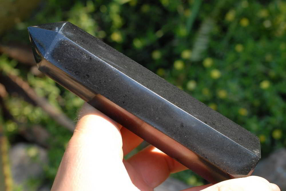 Polished Black Basalt Massage Wands & Points x 7 From Madagascar - TopRock