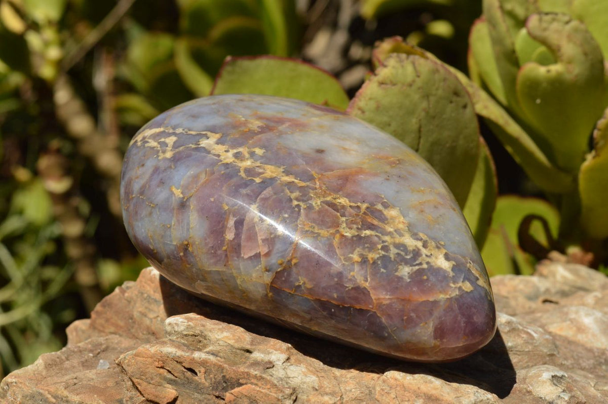 Polished Rare Violet "Sugi" Rose Quartz Standing Free Forms x 2 From Ambatondrazaka, Madagascar - TopRock