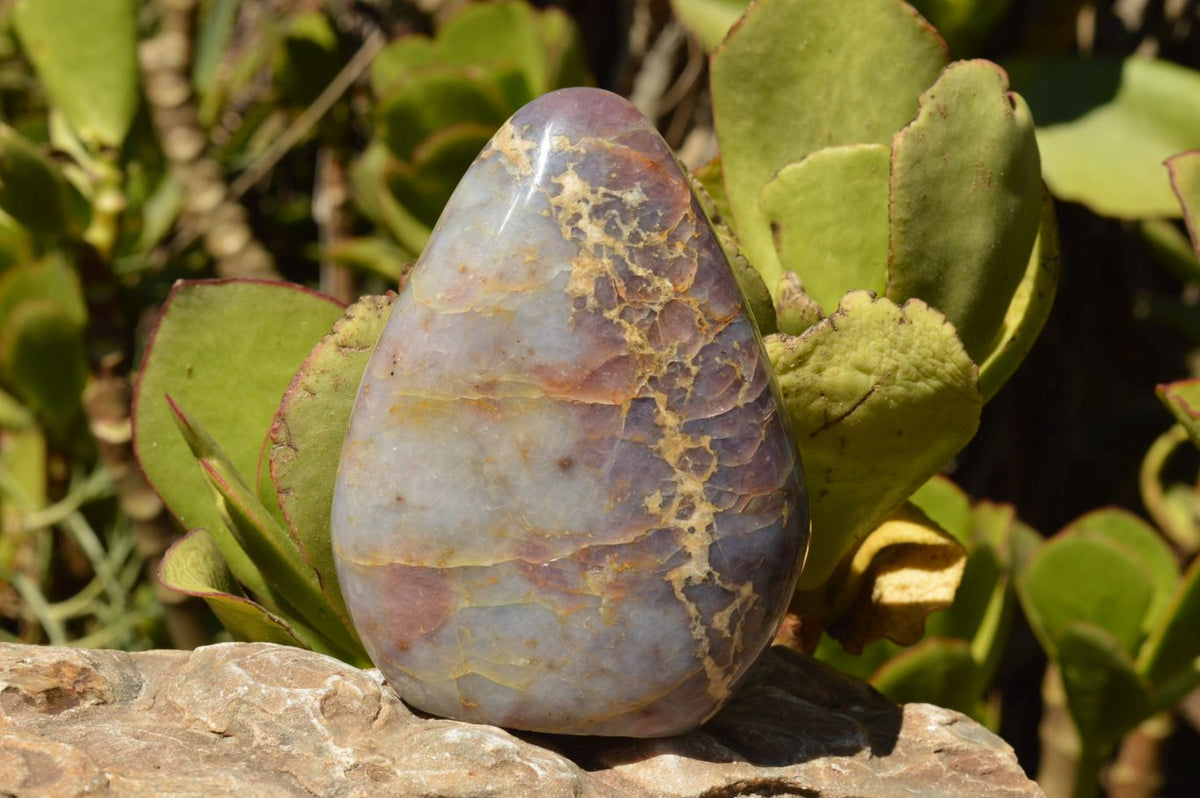 Polished Rare Violet "Sugi" Rose Quartz Standing Free Forms x 2 From Ambatondrazaka, Madagascar - TopRock