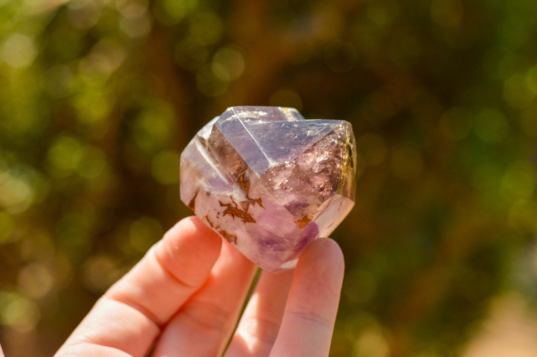 Polished Amethyst Window Quartz Crystals x 12 From Ankazobe, Madagascar - TopRock