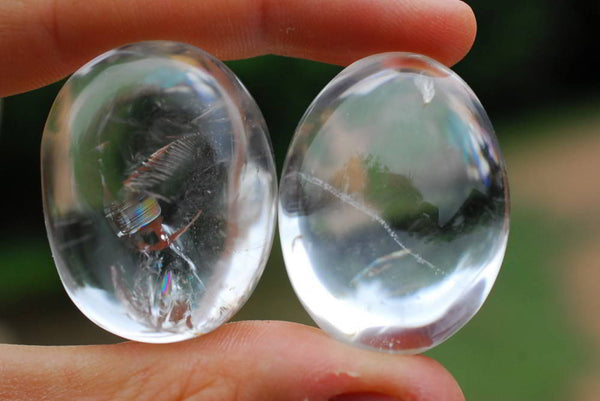 Polished Rock Crystal & Girasol Clear Selected Gallet Free Forms x 29 From Madagascar - TopRock