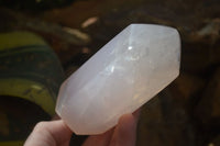 Polished Gemmy Rose Quartz Points x 2 From Antsirabe, Madagascar - Toprock Gemstones and Minerals