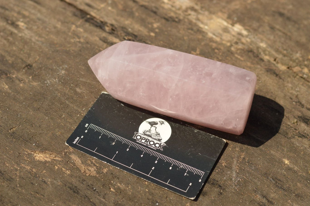 Polished Light Pink Stunning Rose Quartz Points x 4 From Ambatondrazaka, Madagascar - TopRock