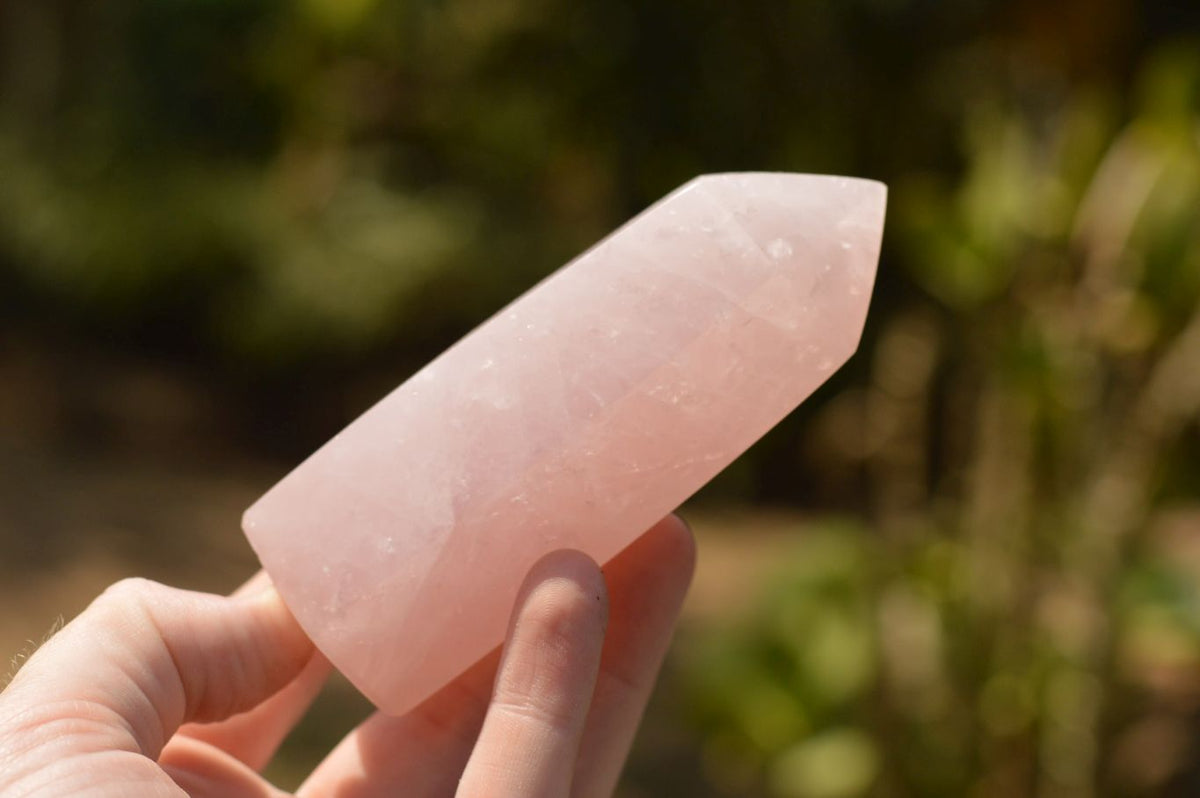 Polished Light Pink Stunning Rose Quartz Points x 4 From Ambatondrazaka, Madagascar - TopRock