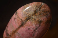 Polished  Pink & Black Rhodonite Standing Free Forms x 2 From Madagascar - Toprock Gemstones and Minerals