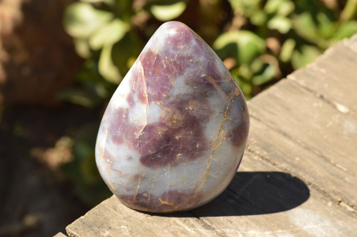Polished Rare Violet "Sugi" Rose Quartz Standing Free Forms x 2 From Ambatondrazaka, Madagascar - TopRock