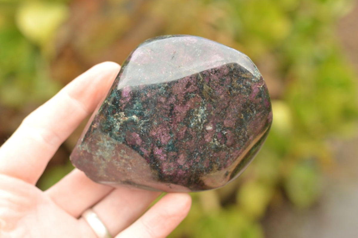 Polished Fluorescent Ruby Corundum In Chrome Verdite Free Forms x 4 From Zimbabwe - TopRock