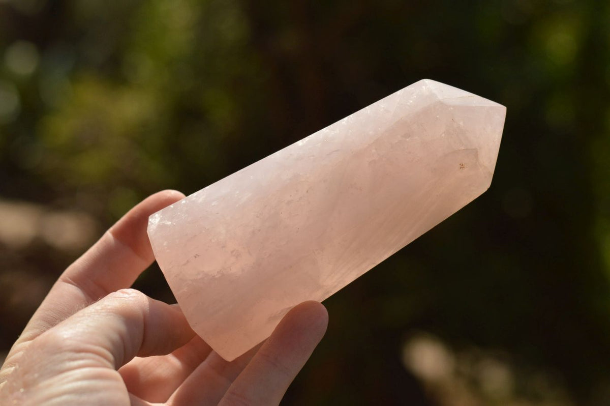 Polished Light Pink Stunning Rose Quartz Points x 4 From Ambatondrazaka, Madagascar - TopRock