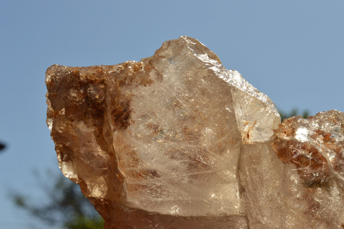 Polished Groovy Etched "Ice" Quartz Crystals With Green Chlorite & Brown Laterite Inclusions x 2 From Zimbabwe - TopRock