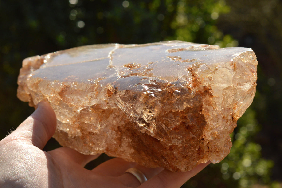 Polished Groovy Etched "Ice" Quartz Crystals With Green Chlorite & Brown Laterite Inclusions x 2 From Zimbabwe - TopRock