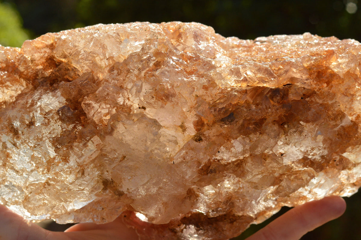 Polished Groovy Etched "Ice" Quartz Crystals With Green Chlorite & Brown Laterite Inclusions x 2 From Zimbabwe - TopRock
