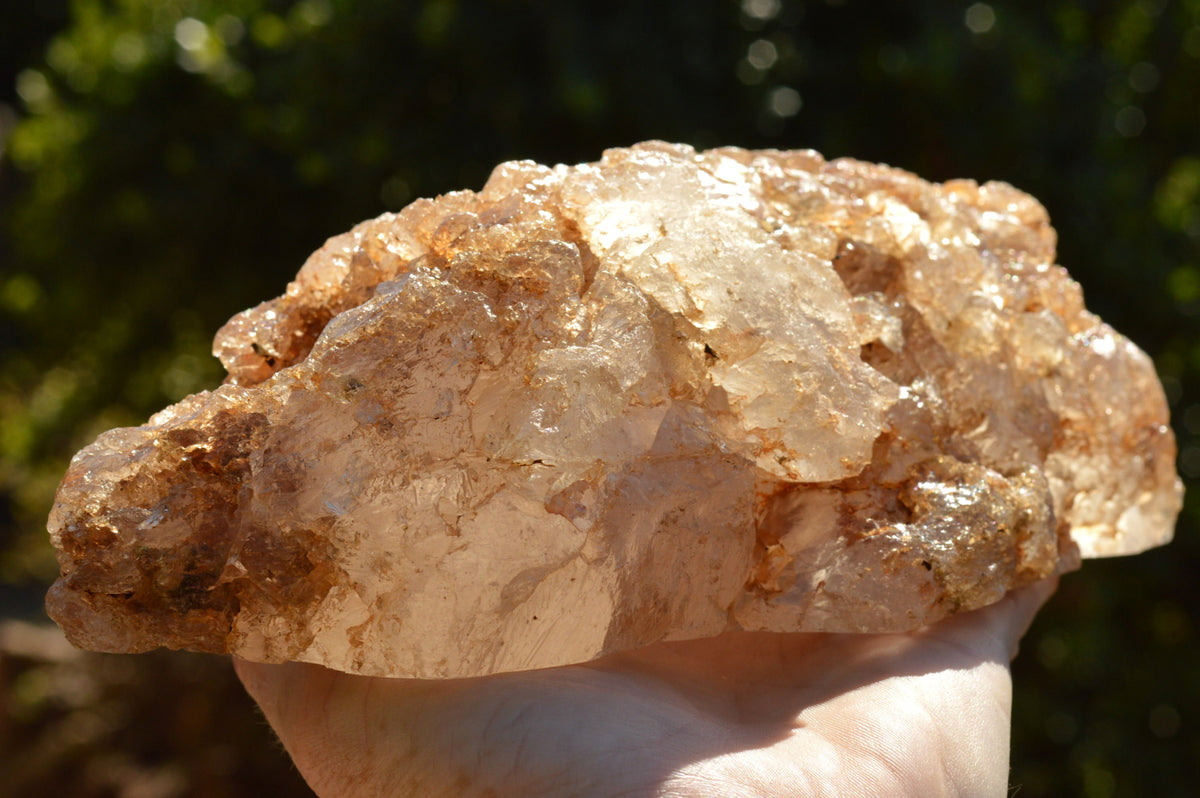 Polished Groovy Etched "Ice" Quartz Crystals With Green Chlorite & Brown Laterite Inclusions x 2 From Zimbabwe - TopRock