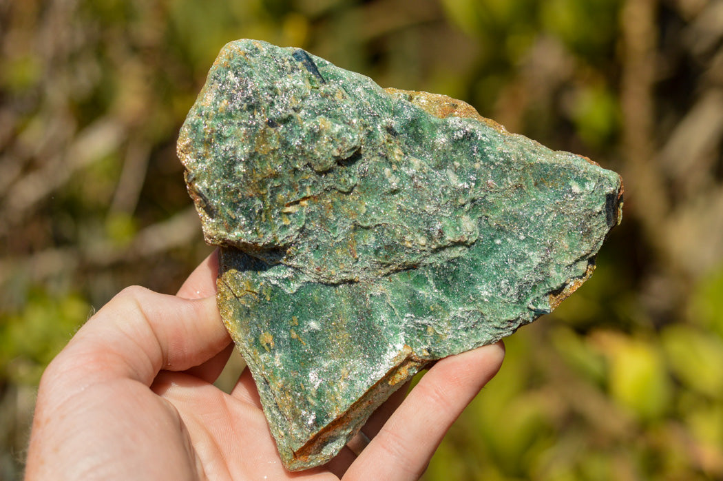 Natural Green Fuchsite With Blue Kyanite Crystals x 6 From Zimbabwe - TopRock