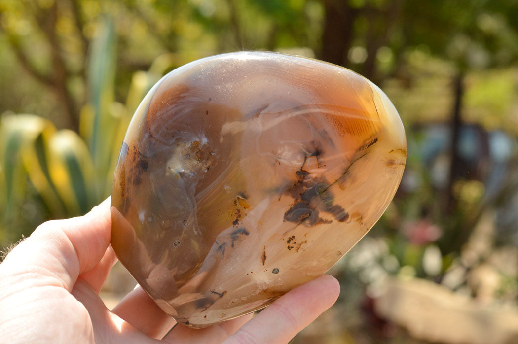 Polished Stunning Dendritic Agate Standing Free Forms x 3 From Moralambo, Madagascar - TopRock