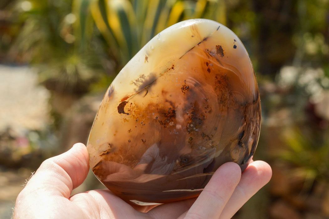 Polished Stunning Dendritic Agate Standing Free Forms x 3 From Moralambo, Madagascar - TopRock