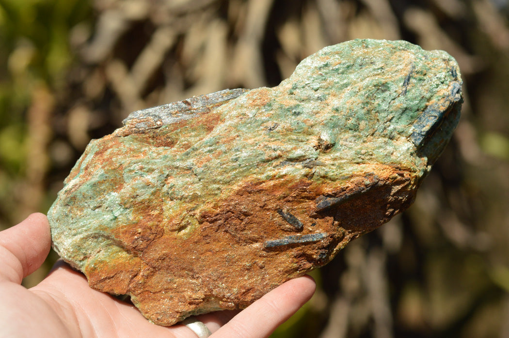 Natural Green Fuchsite With Blue Kyanite Crystals x 6 From Zimbabwe - TopRock