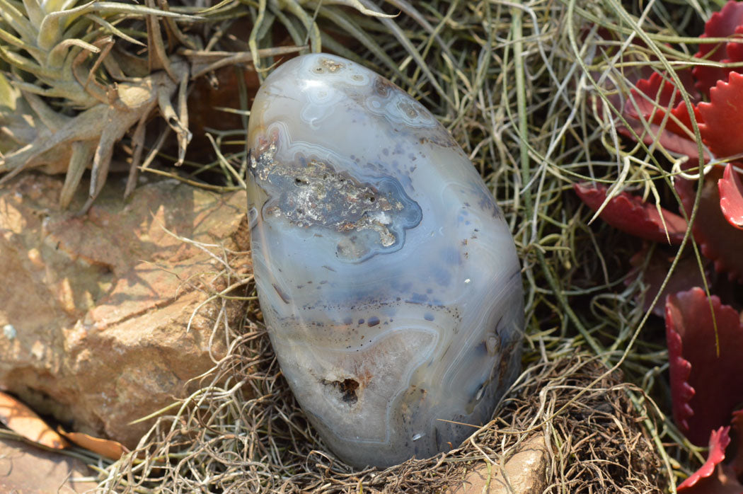 Polished Stunning Dendritic Agate Standing Free Forms x 3 From Moralambo, Madagascar - TopRock